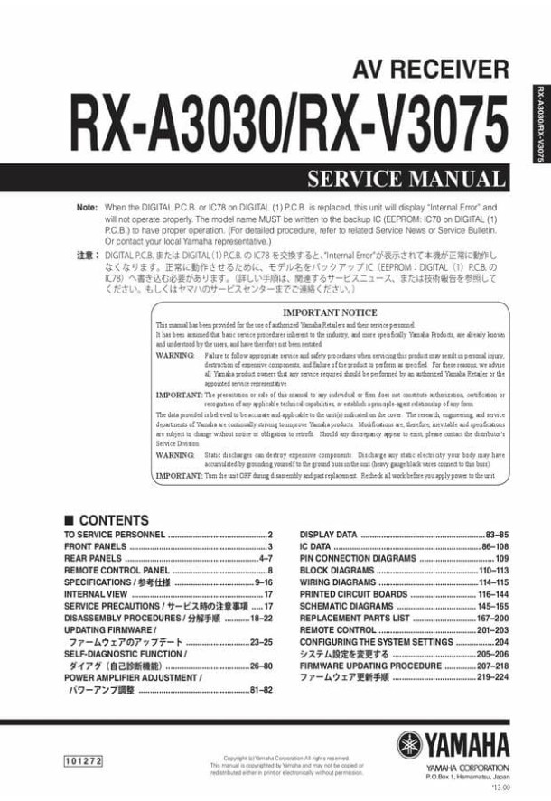 RX-A3030, RX-V3075